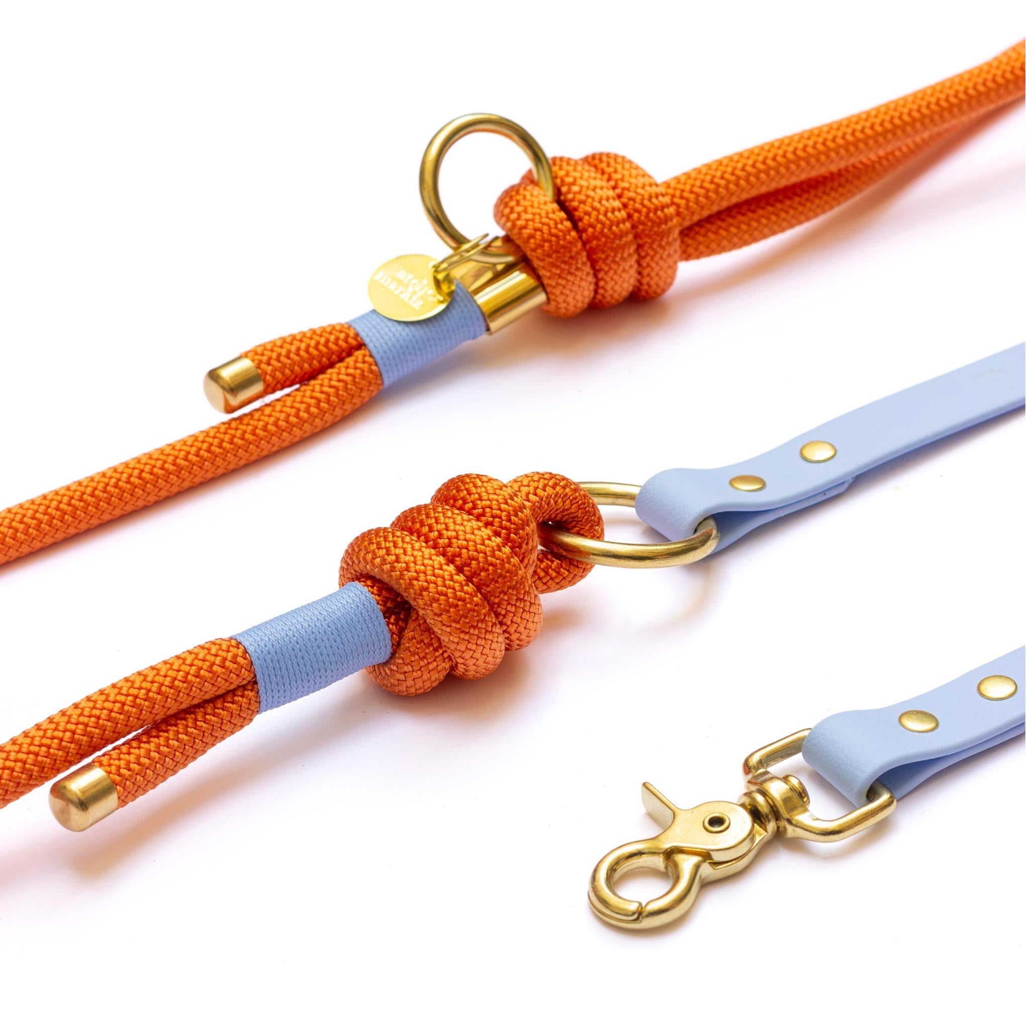 Laisse mains libres corde x Biothane Corfou