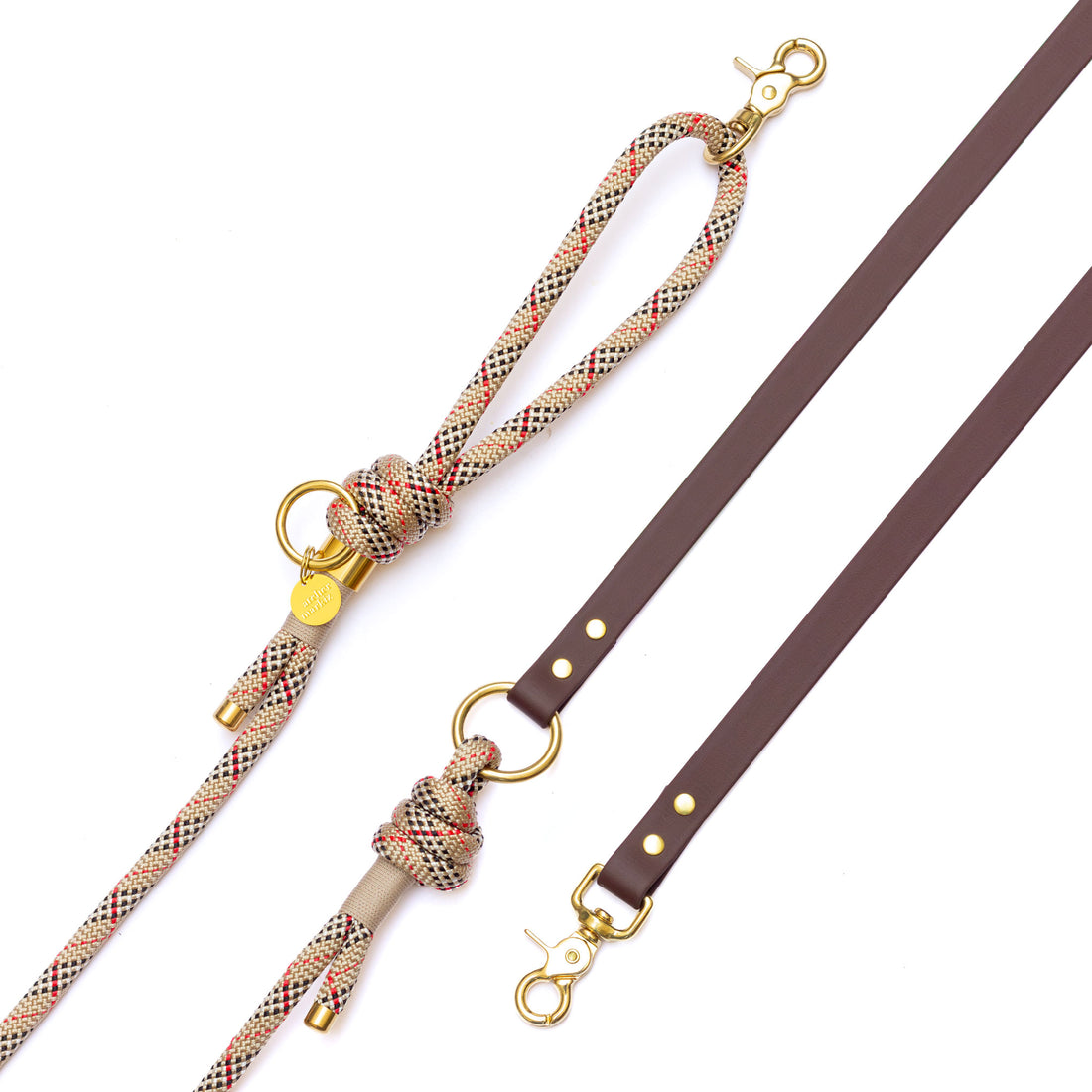 Laisse mains libres corde x Biothane Scottish