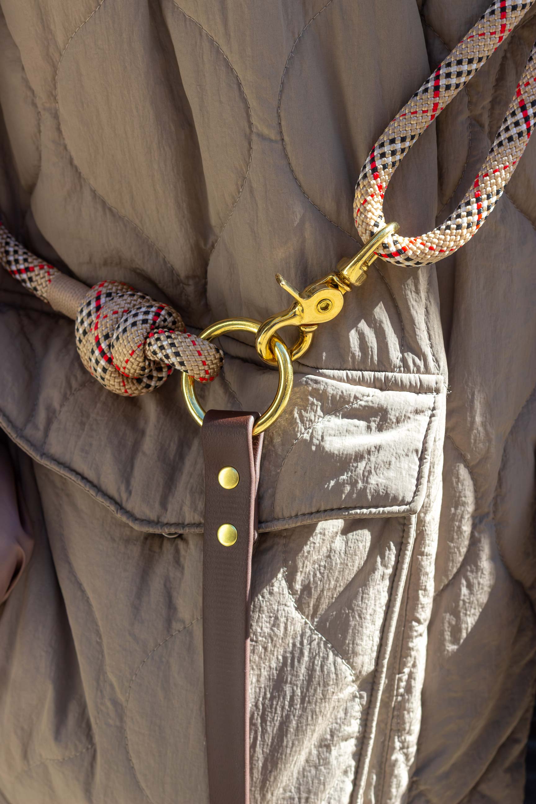 Laisse mains libres corde x Biothane Scottish