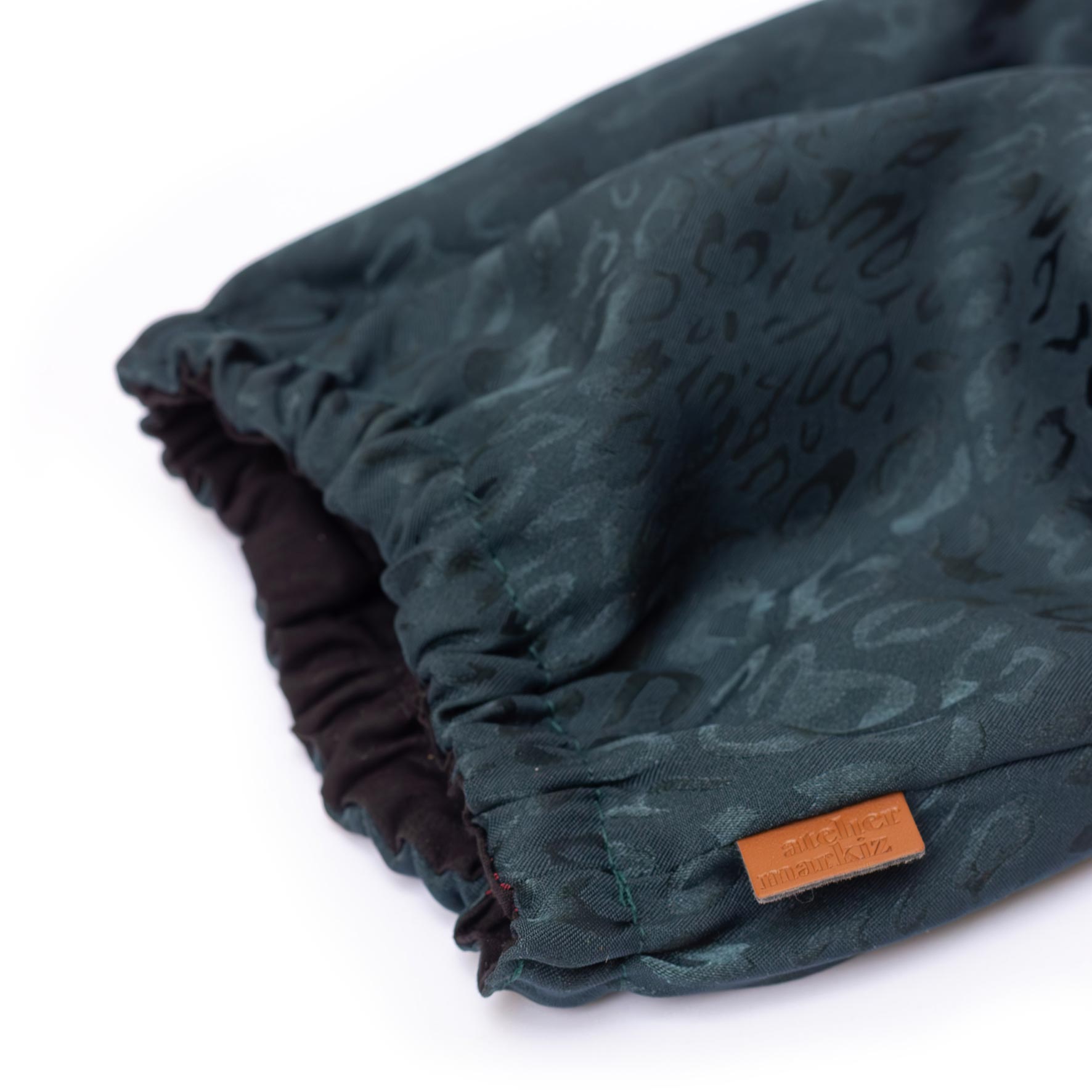 Snood pour chien à motif léopard vert émeraude