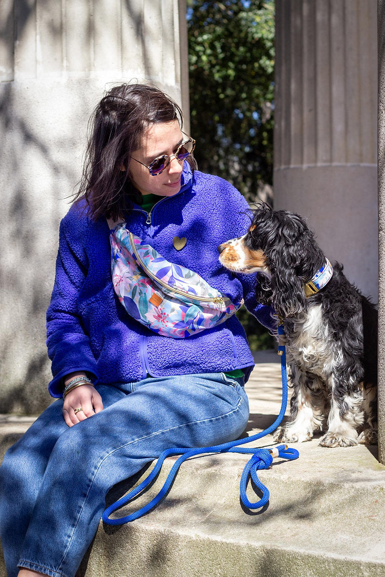 Electric blue leash