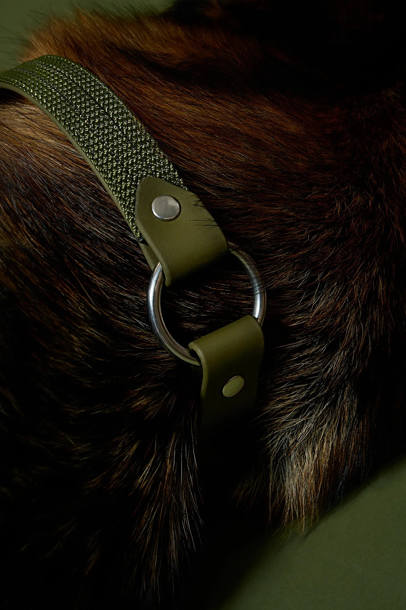 Collier plat Kaki