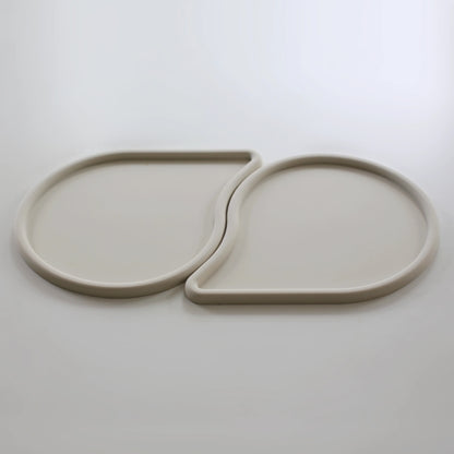 Tapis de gamelle en silicone blanc cassé