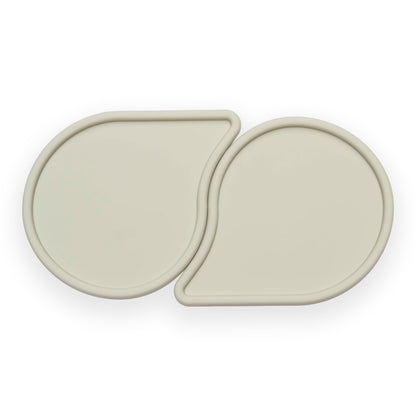 Tapis de gamelle en silicone blanc cassé