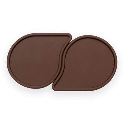 Tapis de gamelle en silicone marron