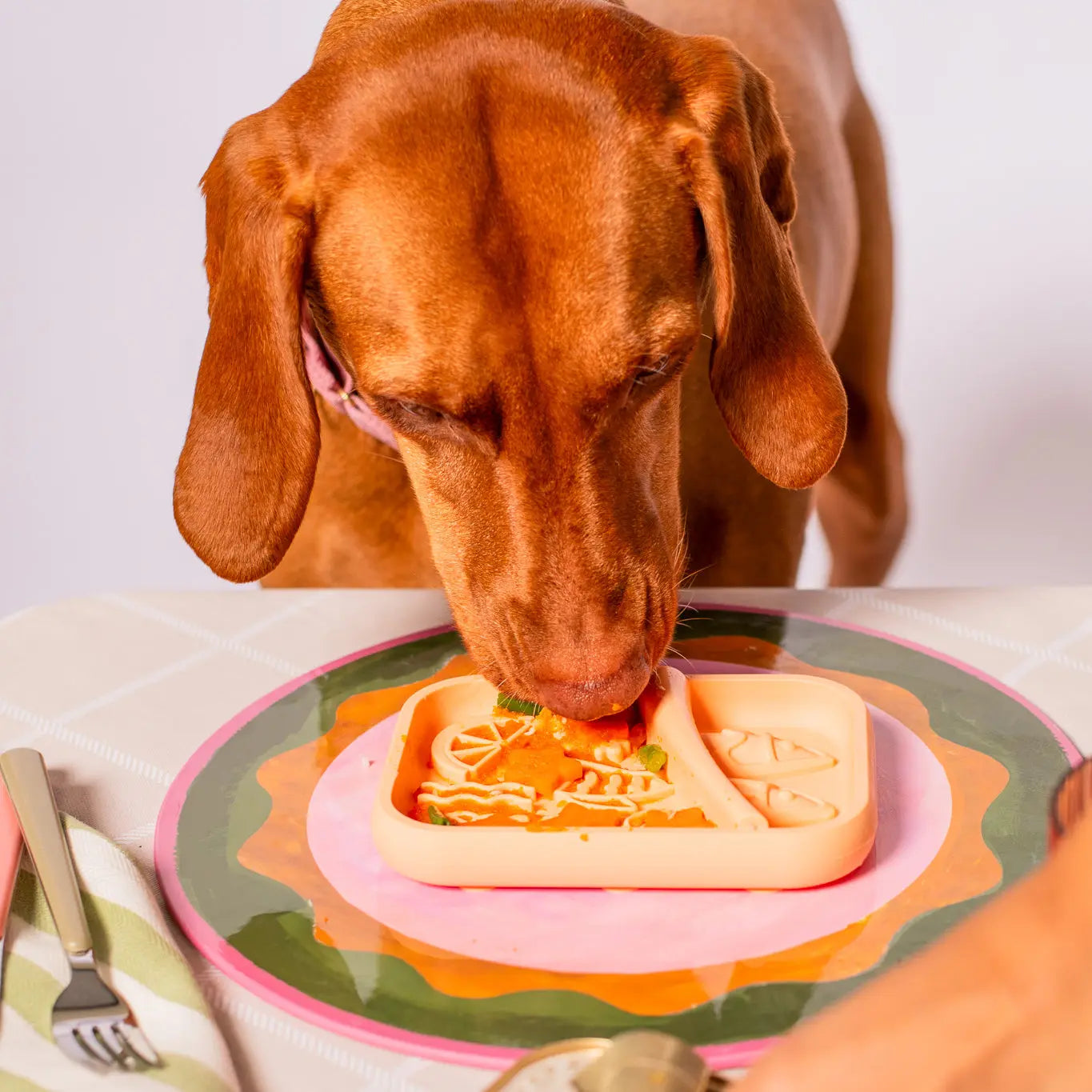 Tapis de léchage boîte de sardines bleu