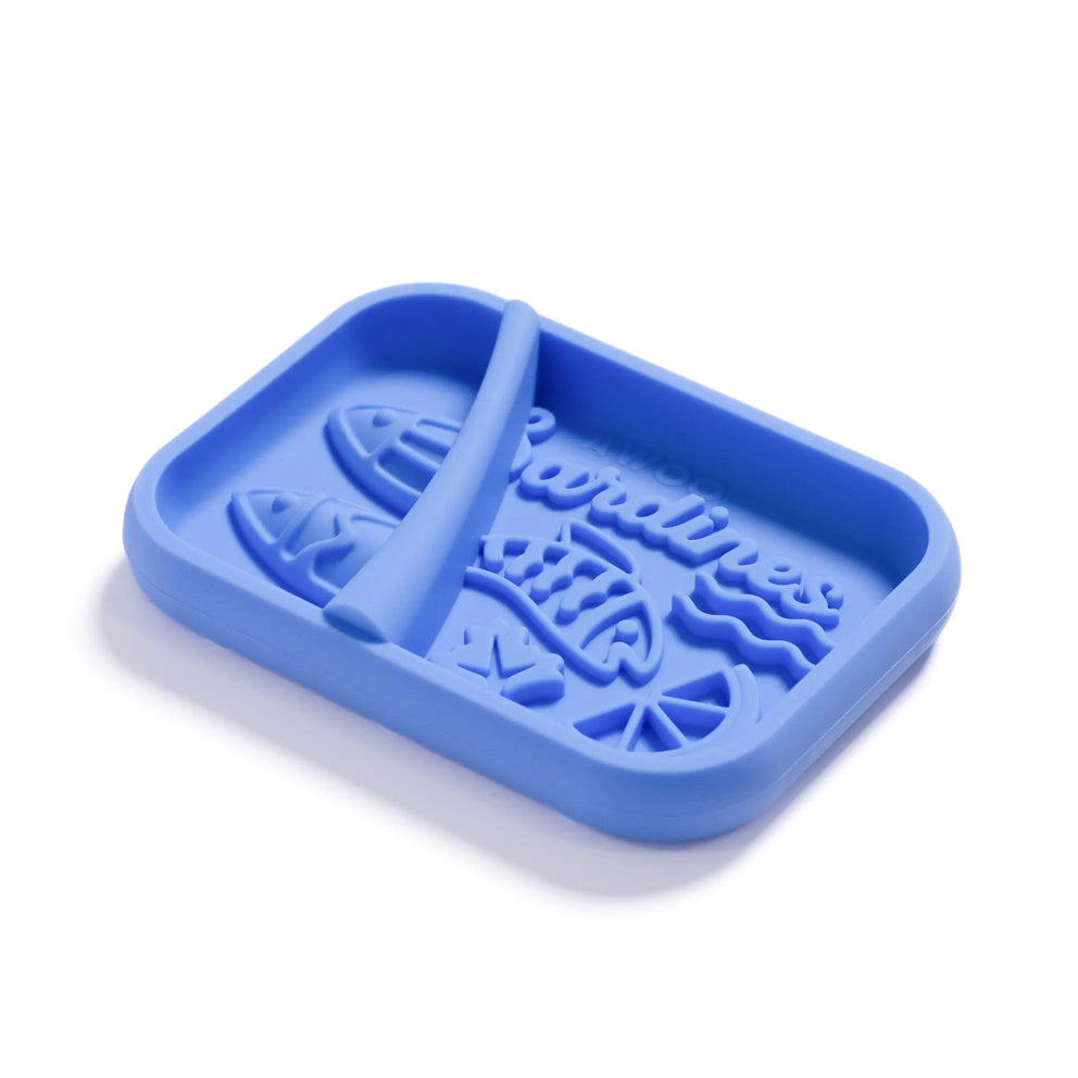 Tapis de léchage boîte de sardines bleu