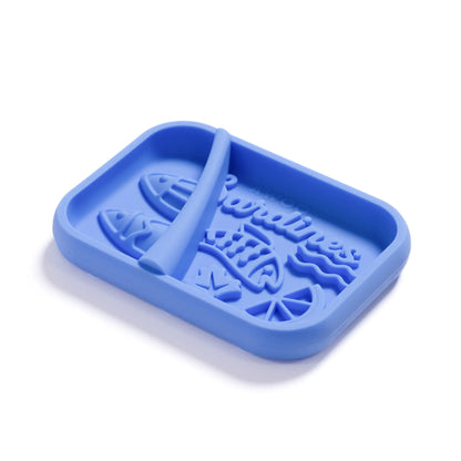 Tapis de léchage boîte de sardines bleu
