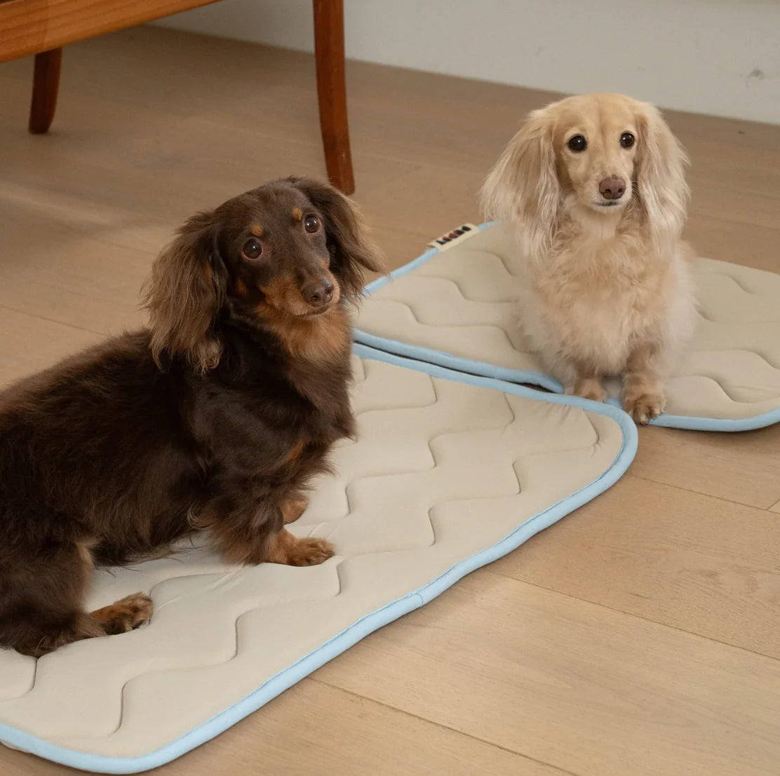 Tapis rafraîchissant à mémoire de forme beige