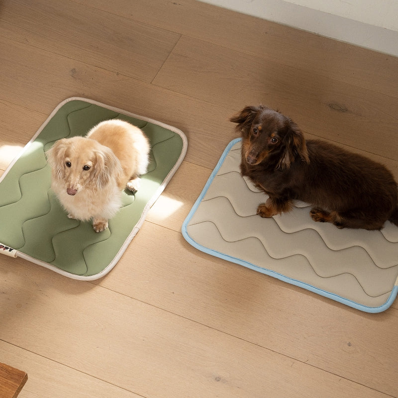 Tapis rafraîchissant à mémoire de forme beige